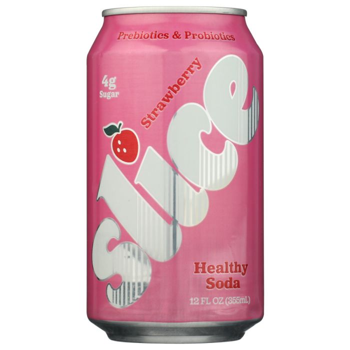 SLICE: Strawberry Healthy Soda, 12 fo