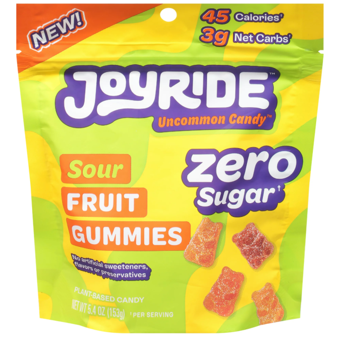 JOYRIDE: Gummies Sour Fruit Zero, 5.4 OZ