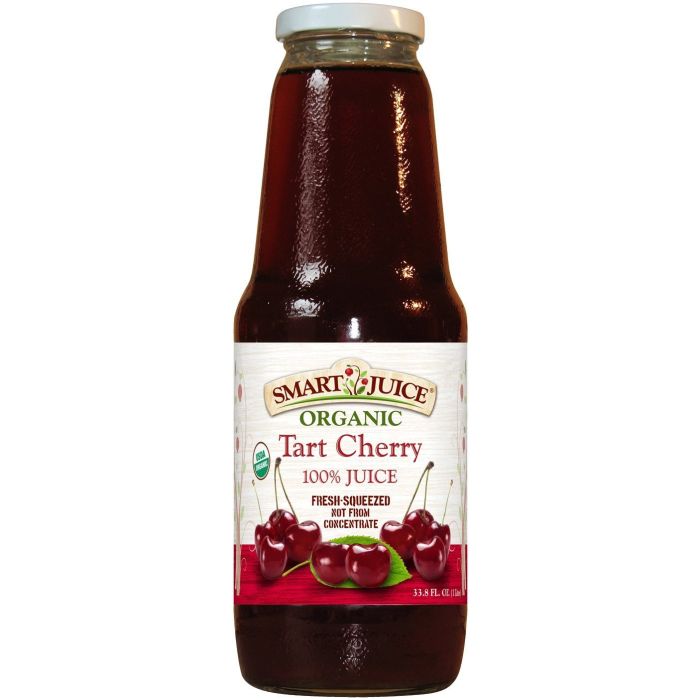 SMART JUICE: 100% Juice Organic Tart Cherry, 33.8 oz