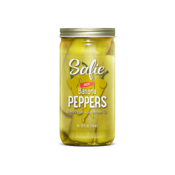 SAFIE: Hot Banana Peppers, 26 oz