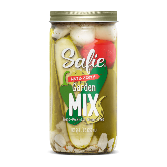 SAFIE: Pickles Hot & Zesty Garden Mix, 26 oz
