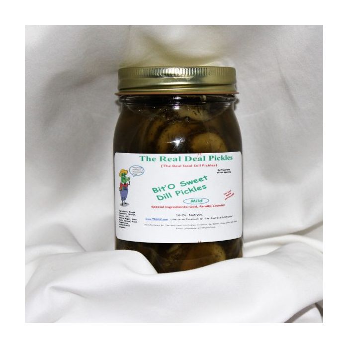 THE REAL DEAL DILL PICKLES: Mild Sweet Pickles Dill, 16 fo