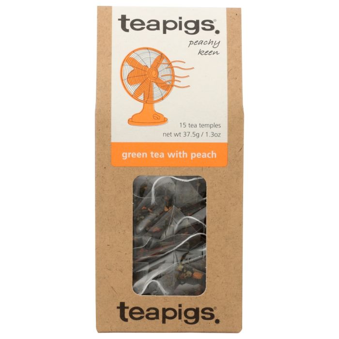TEAPIGS: Green Tea With Peach, 15 bg