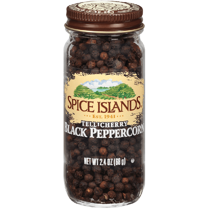 SPICE ISLAND: Tellicherry Black Peppercorn, 2.4 oz