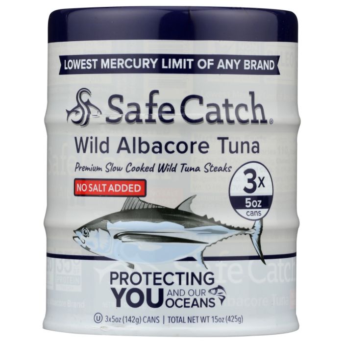 SAFECATCH: Wild Albacore Tuna No Salt Added, 15 oz