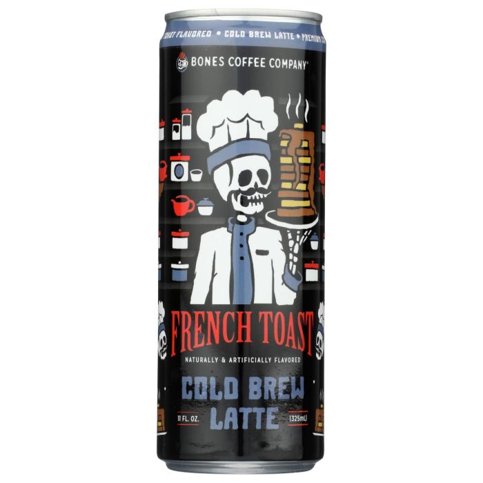 BONES COFFEE COMPANY: French Toast Cold Brew Latte Coffee, 11 fo
