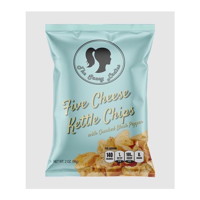 THE SAUCY LADIES: Five Cheese Kettle Chips, 2 oz