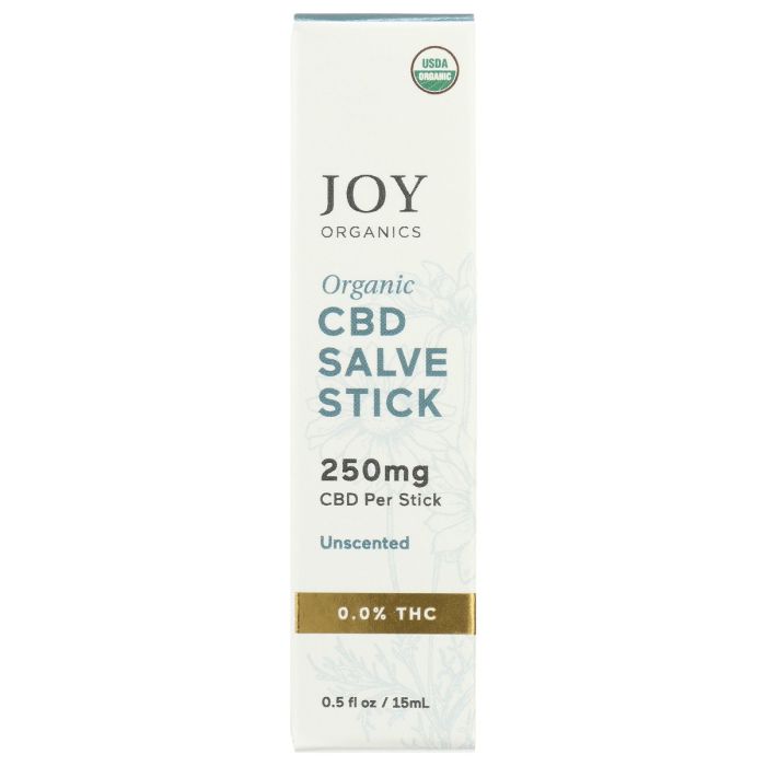 JOY ORGANICS: Organic CBD Salve Stick Unscented, 0.5 oz