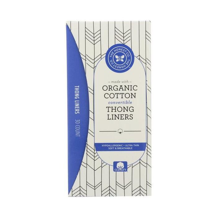 THE HONEST COMPANY: Organic Cotton Thong Liners, 30 pc