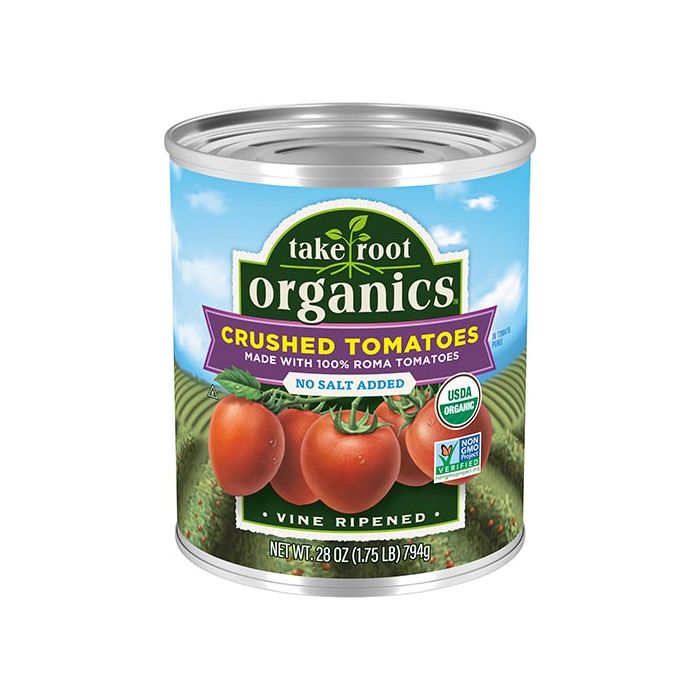 TAKE ROOT ORGANICS: Crushed Tomatoes No Salt Added, 28 oz