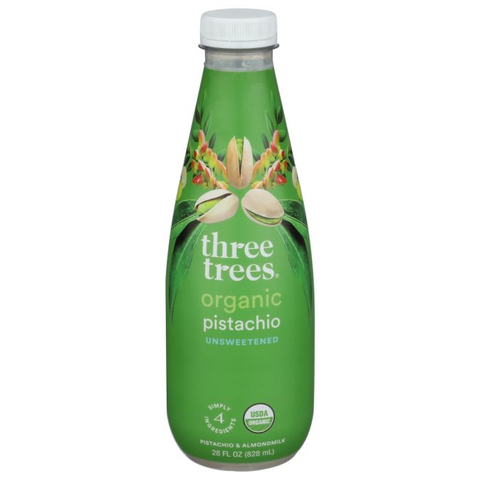 THREE TREES: Organic Unsweetened Pistachio Nutmilk, 28 oz