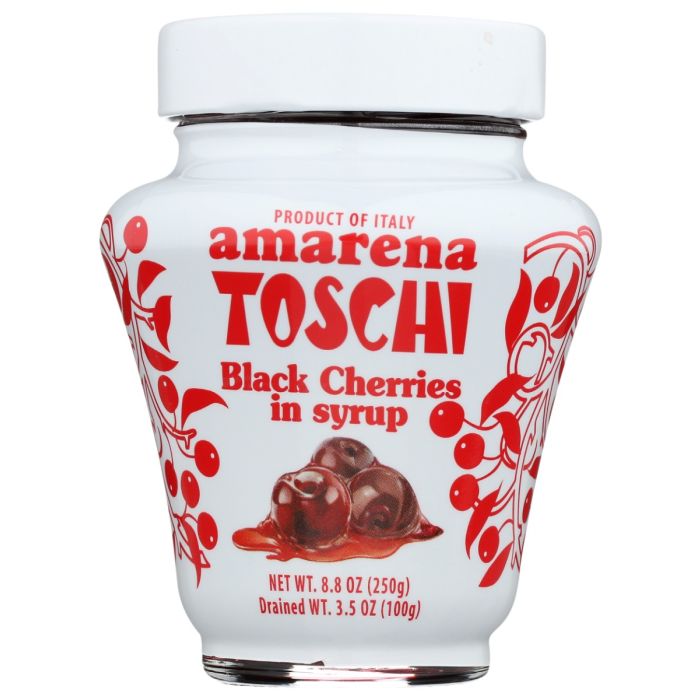 TOSCHI: Amarena Black Cherries in Syrup, 8.8 oz