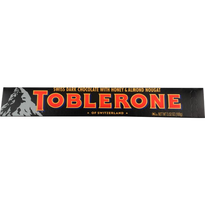 TOBLERONE: Swiss Dark Chocolate with Honey and Almond Nougat, 3.52 oz