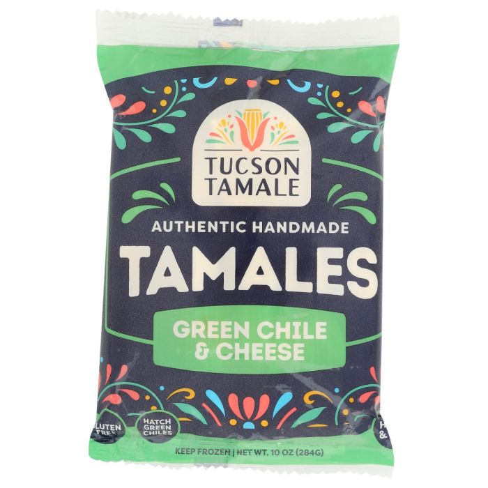 TUCSON TAMALE COMPANY: Green Chile and Cheese Tamales, 10 oz
