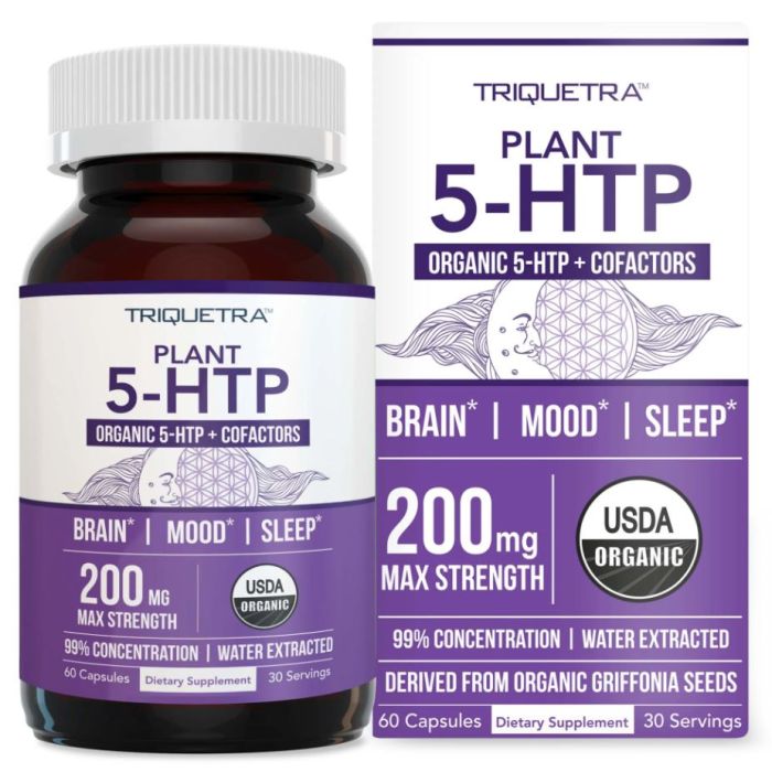 TRIQUETRA HEALTH: Plant 5 HTP 500mg, 60 cp