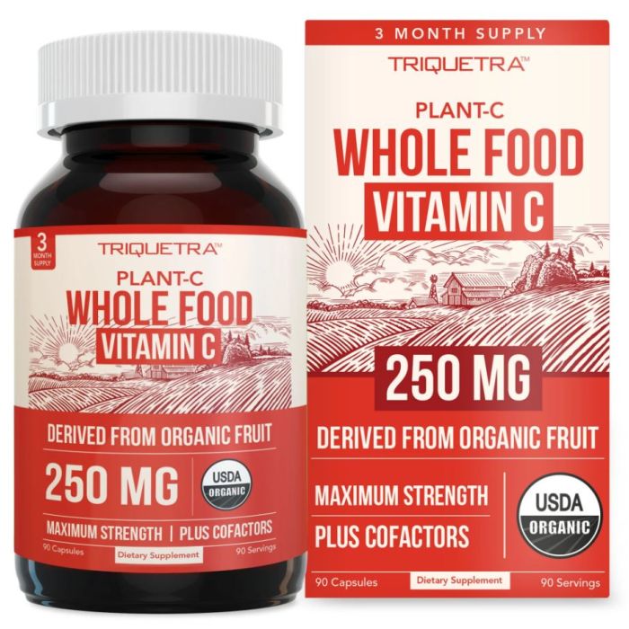 TRIQUETRA HEALTH: Whole Food Vitamin C, 90 cp