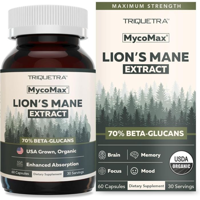 TRIQUETRA HEALTH: Lions Mane Extract, 60 cp