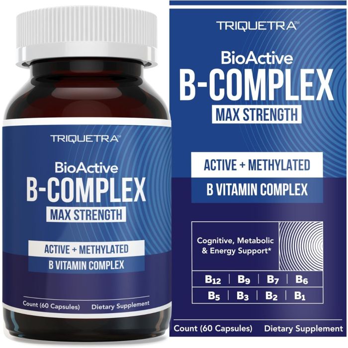 TRIQUETRA HEALTH: Vitamin B Complex Max Strength, 60 cp