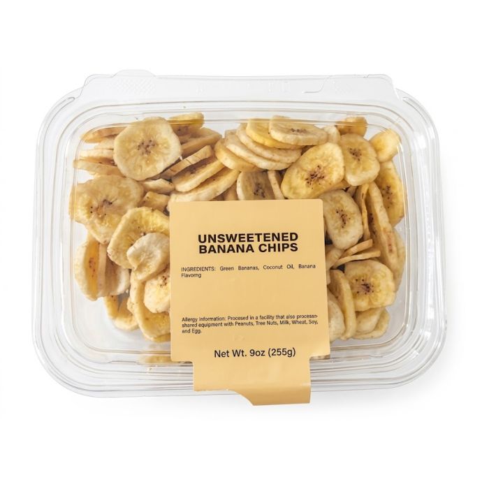 TORN & GLASSER: Unsweetened Banana Chips Bowl, 9 oz