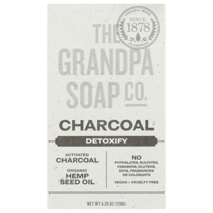 GRANDPAS: Charcoal Soap Bar, 4.25 oz