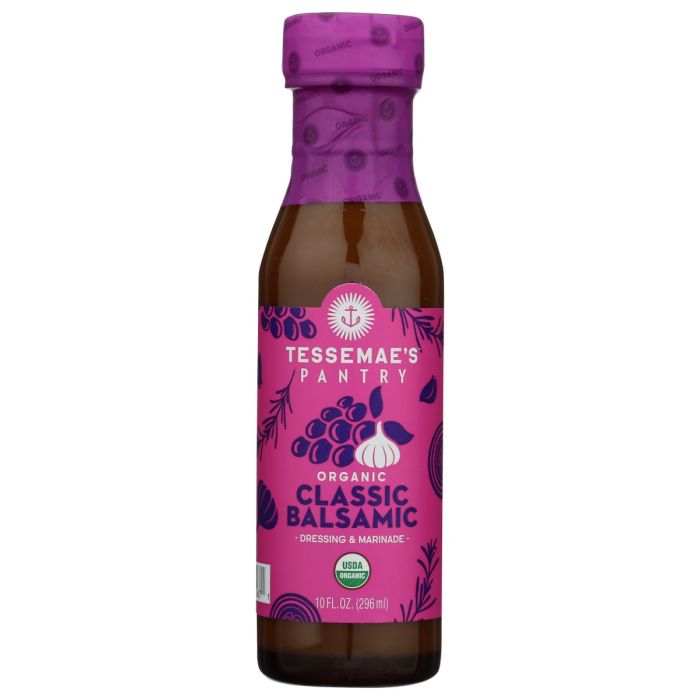 TESSEMAES: Organic Classic Balsamic Dressing, 10 oz