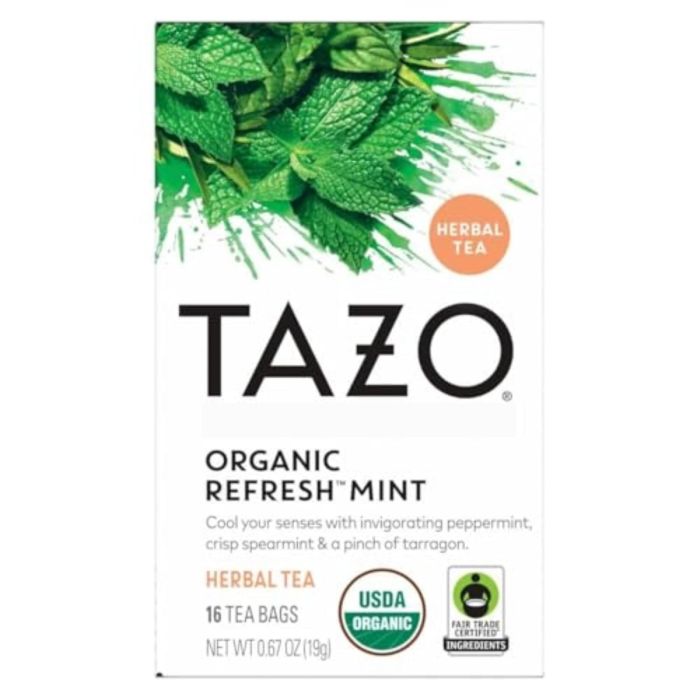 TAZO: Organic Refresh Mint Tea, 16 bg