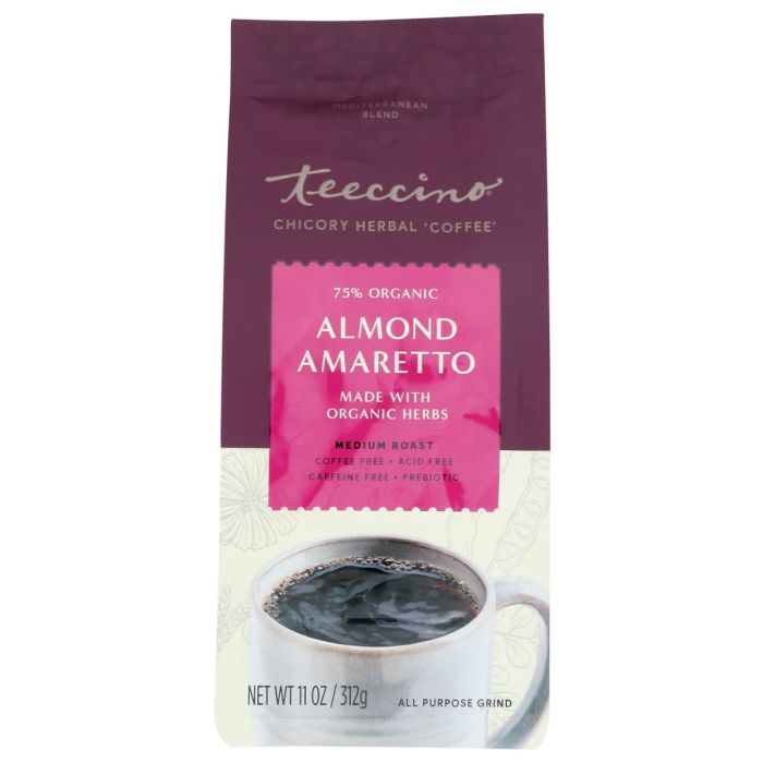 TEECCINO: Almond Amaretto Roasted Herbal Tea, 11 oz