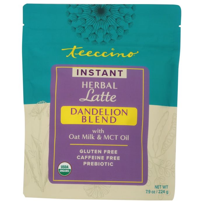TEECCINO: Dandelion Blend Instant Herbal Latte, 7.9 oz