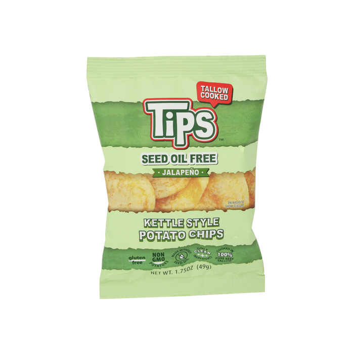 TIPS: Jalapeno Potato Chips Seed Oil Free, 1.75 oz