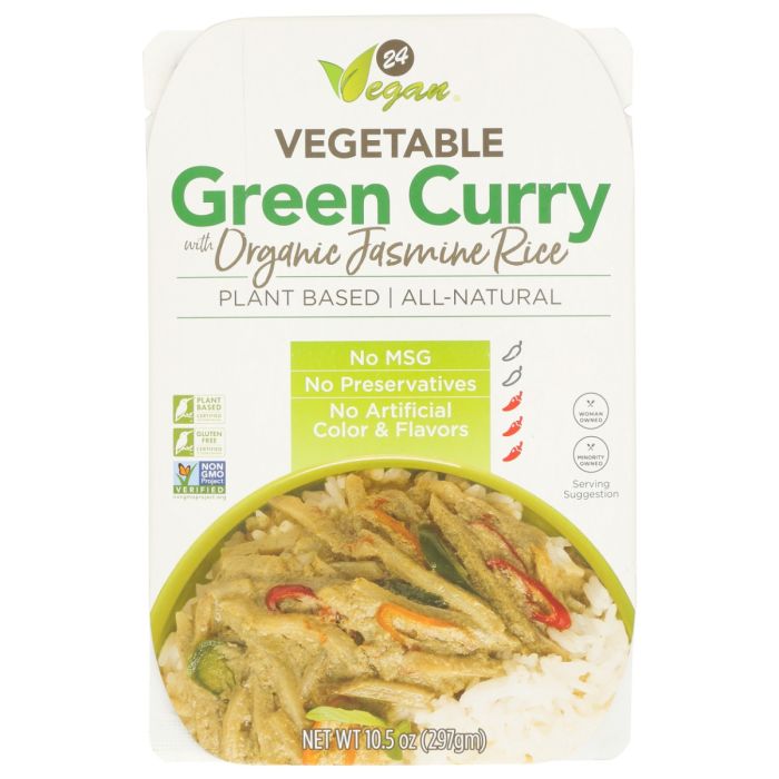 24VEGAN: Green Curry with Organic Jasmine Rice, 10.5 oz