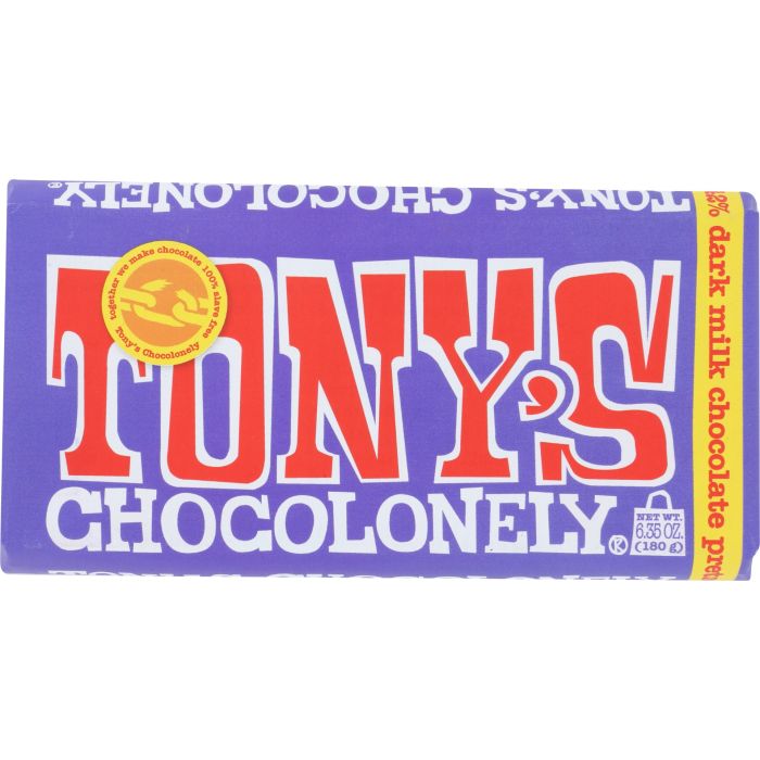 TONYS CHOCOLONELY: Dark Milk Chocolate Pretzel and Toffee, 6.35 oz