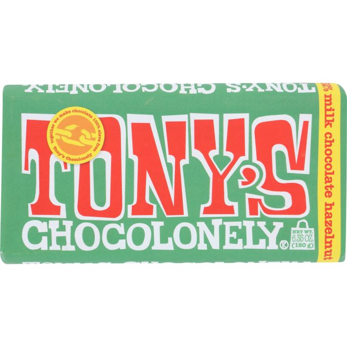 TONYS CHOCOLONELY: Milk Chocolate Hazelnut Bar, 6.35 oz
