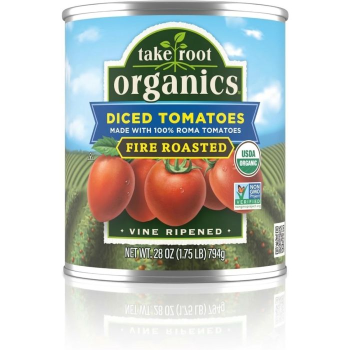 TAKE ROOT ORGANICS: Diced Tomatoes Fire Roasted, 6 oz