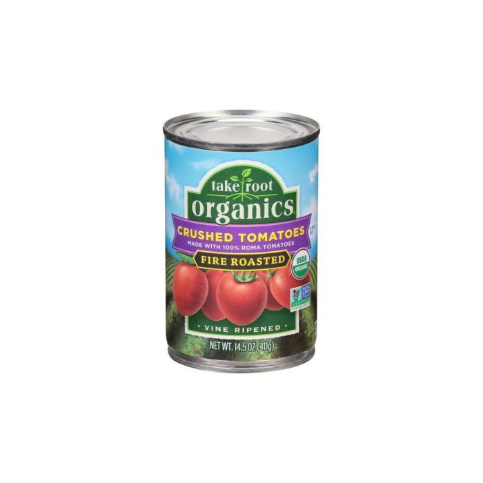 TAKE ROOT ORGANICS: Crushed Tomatoes Fire Roasted, 14.5 oz