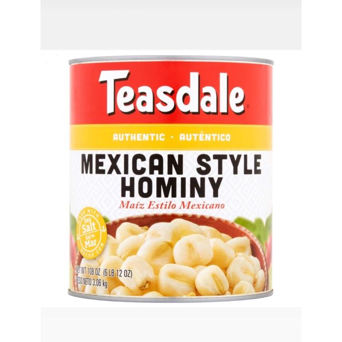 TEASDALE: Mexican Style Hominy, 108 oz
