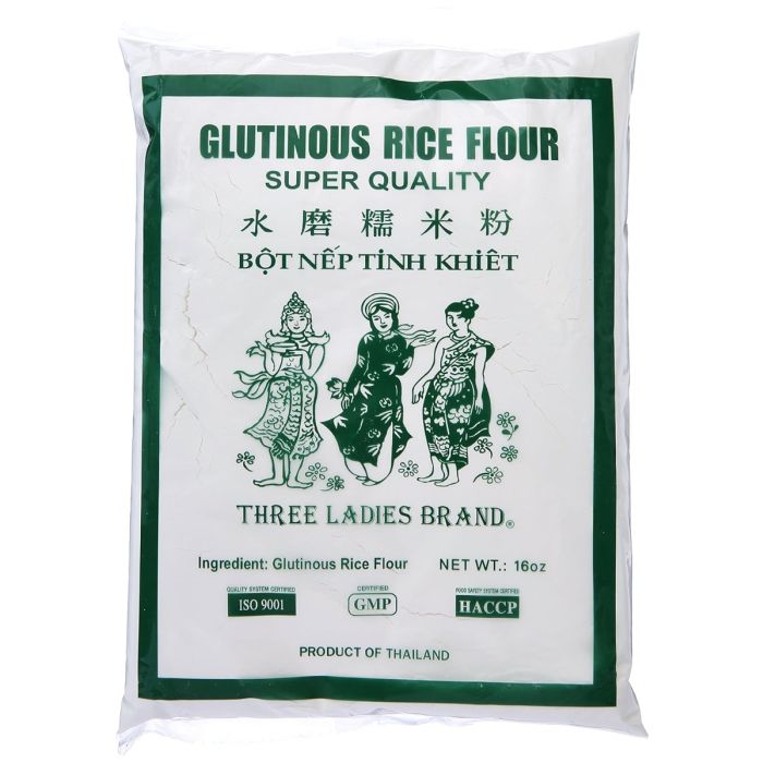 THREE LADIES: Glutinous Rice Flour, 16 oz