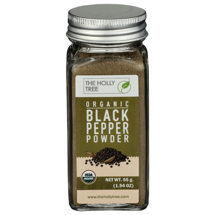 THE HOLLY TREE: Organic Black Pepper Powder, 1.94 oz