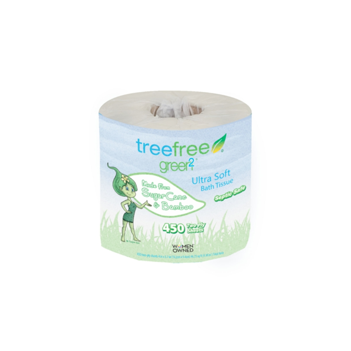GREEN2: Bathroom Tissue Two Ply 450Sheets, 1 pk