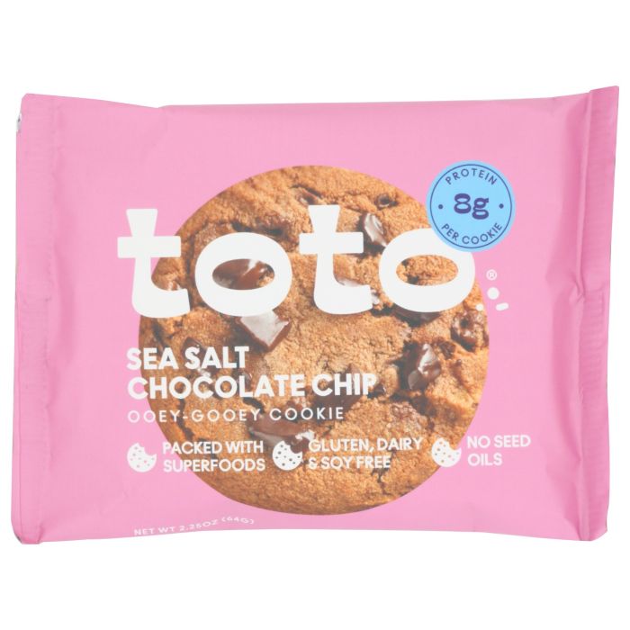 TOTO FOODS: Sea Salt Chocolate Chip Cookies, 2.25 oz