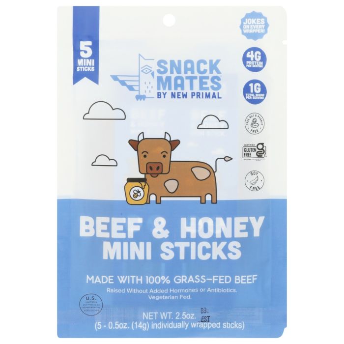 THE NEW PRIMAL: Beef and Honey Mini Sticks, 2.5 oz