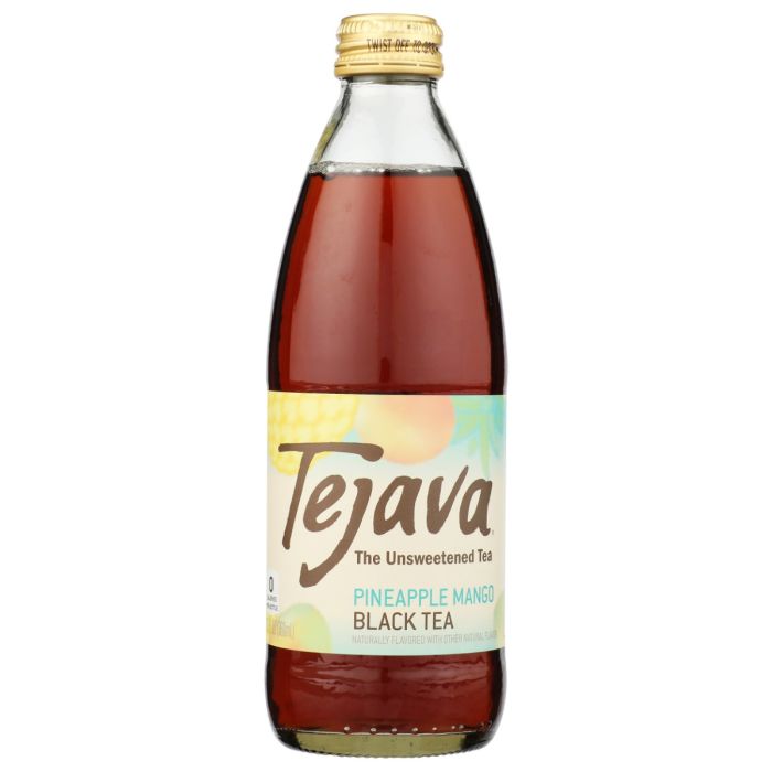 TEJAVA: Unsweetened Pineapple Mango Black Tea, 12 fo