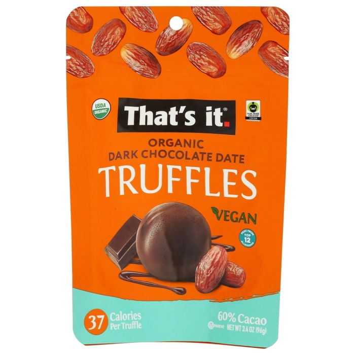 THATS IT: Organic Dark Chocolate Date Truffles, 3.4 oz