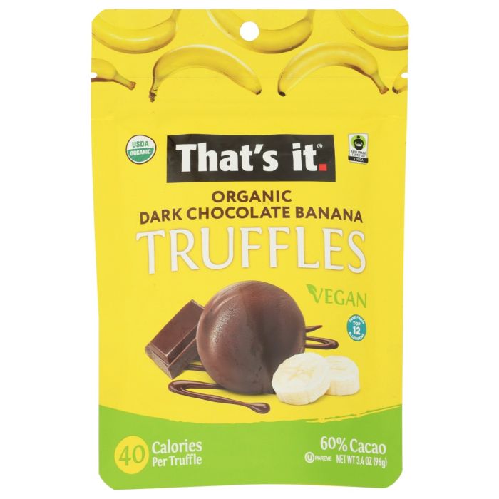 THATS IT: Organic Dark Chocolate Banana Truffles, 3.4 oz