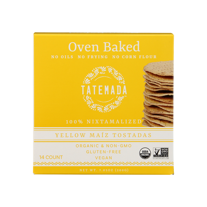 TATEMADA: Yellow Maiz Tostadas, 200 gm