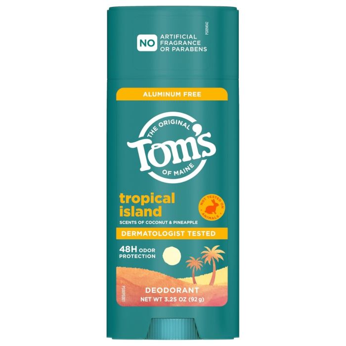 TOMS OF MAINE: Tropical Island Aluminum Free Deodorant, 3.25 oz