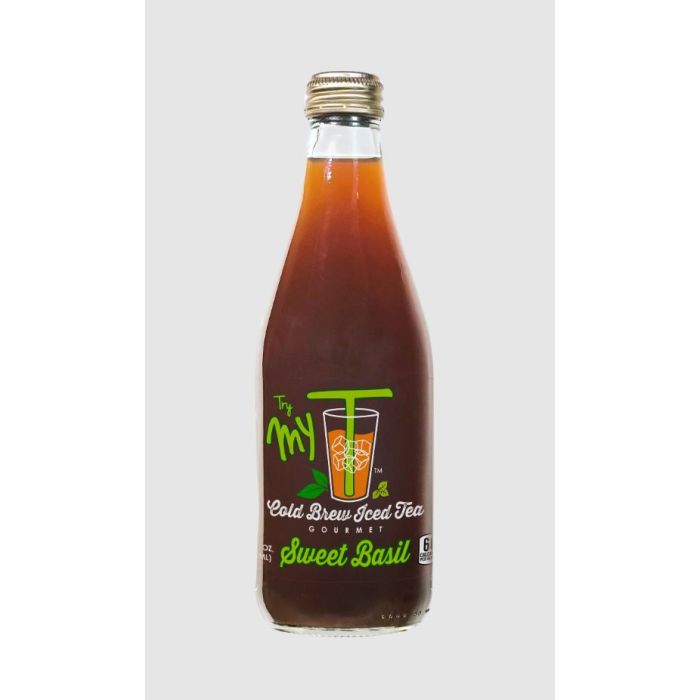 TRY MY T: Sweet Basil Cold Brew Iced Tea, 12 fo