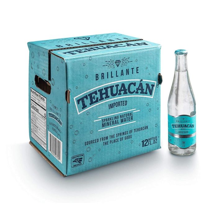 TEHUACAN BRILLANTE: Sparkling Natural Mineral Water 12 Count, 144 fo
