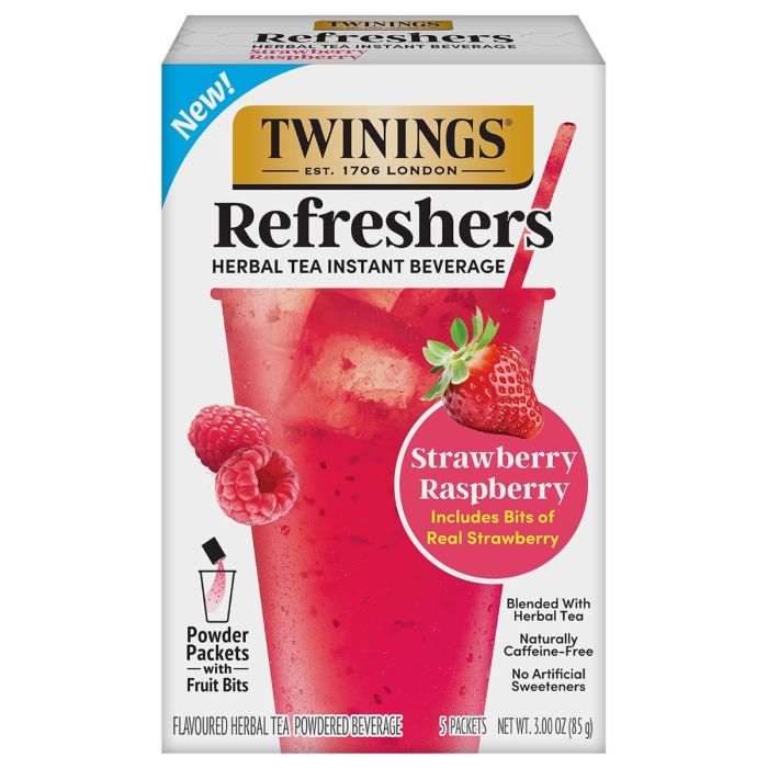 TWINING TEA: Strawberry Raspberry Refreshers Tea, 5 pc