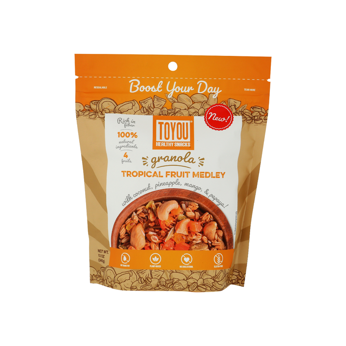 TOYOUSNACKS: Tropical Fruit Medley Granola, 12 oz