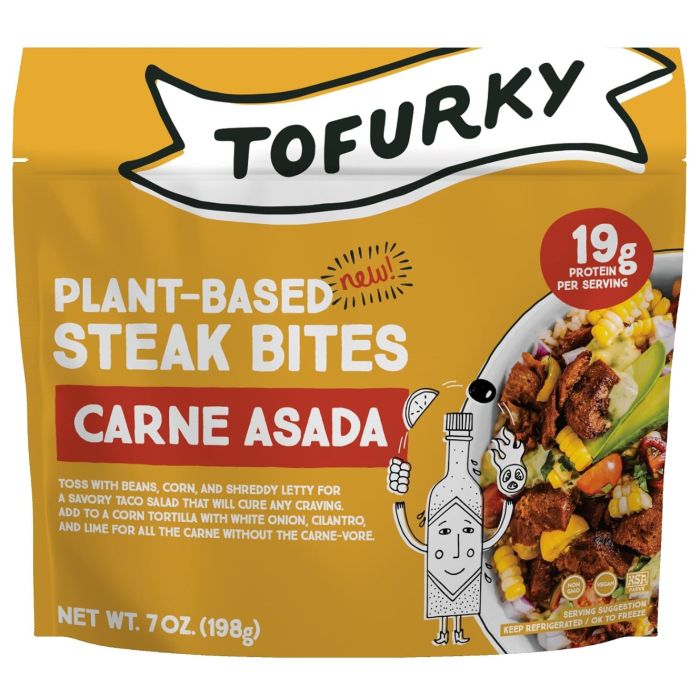 TOFURKY: Carne Asada Plant Based Steak Bites, 7 oz